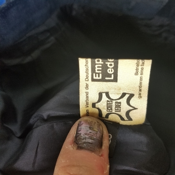 Vtg 80s blue suede trousers pants - Picture 6 of 13